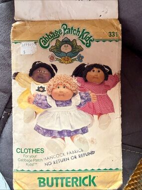 Butterick Cabbage Patch Kids Purple Dress and White Apron Sewing Pattern